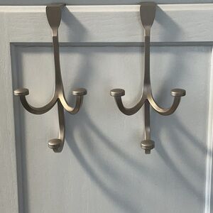 Elegant Silver Wall Hooks-set of 2